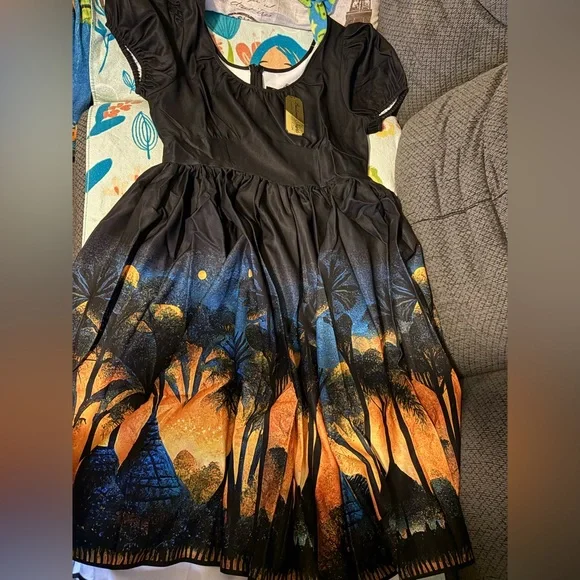 Rockin Bettie jungle print Tropical Sunset Dress - Picture 4 of 9